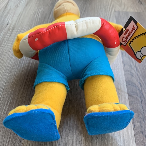 Homer Simpson Bathing Suit Inner Tube Flip Flops 12 inch plush doll Nanco 2006 - Picture 6 of 8